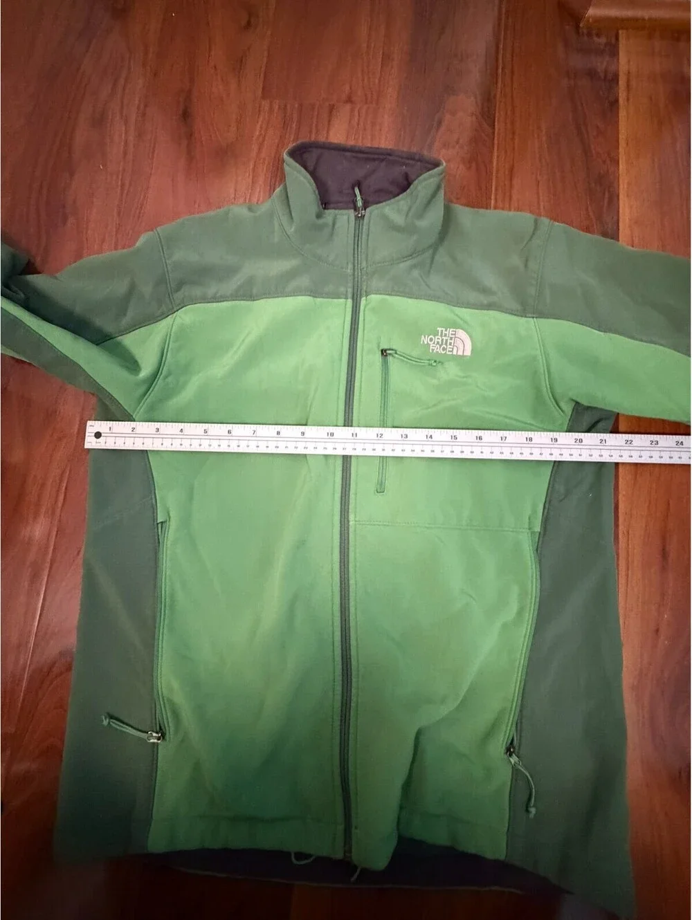 The North Face Soft Shell Jacket Mens SZ Medium Full Zip Green